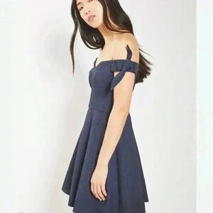 Topshop Tie Sleeve Bandeau Dress